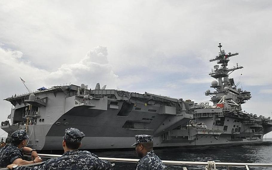 Navy S Newest Carrier Reaches Naples During First Deployment Stars And Stripes